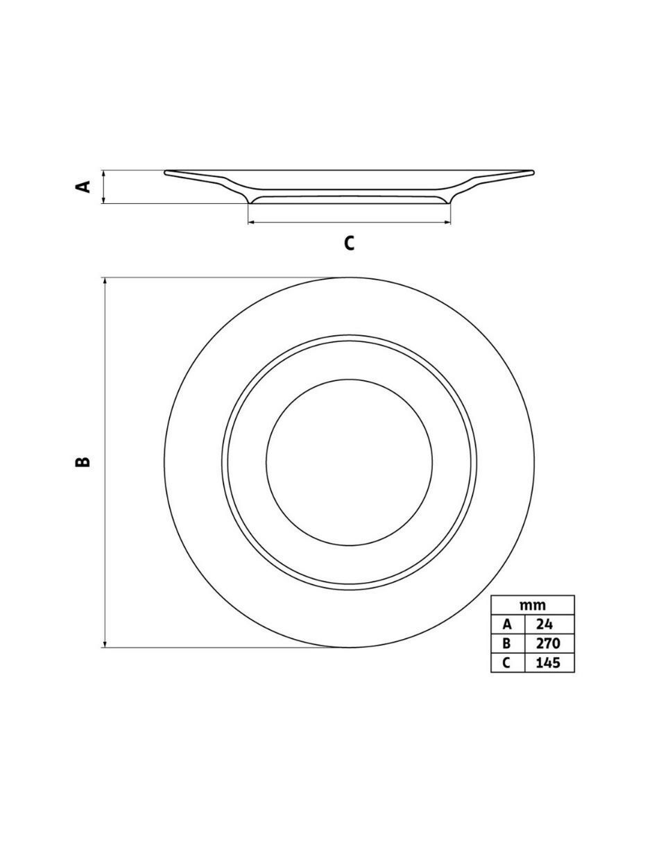 Set platos Travertino de porcelana para 6 personas 2