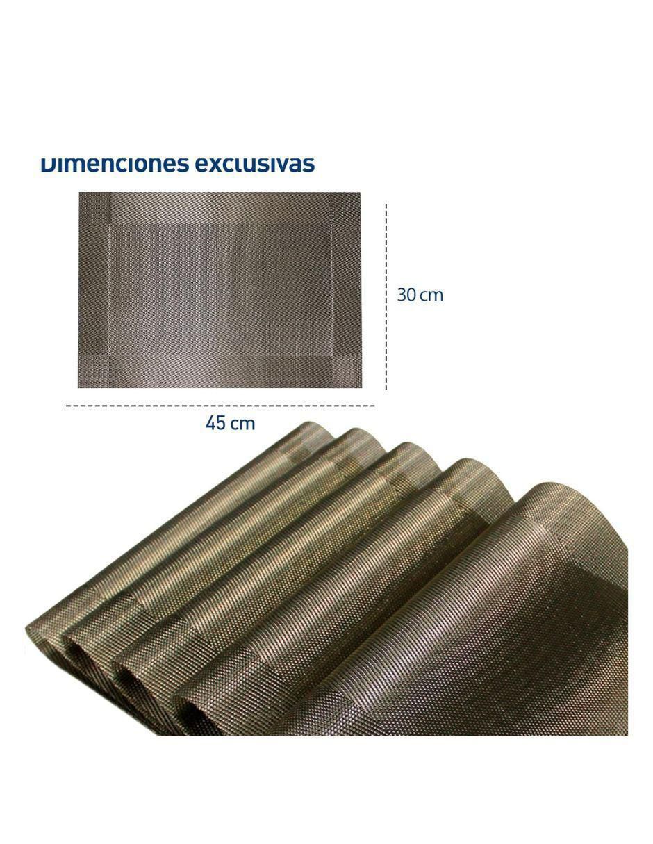 Set mantel individual rectangular de ratán pvc 6