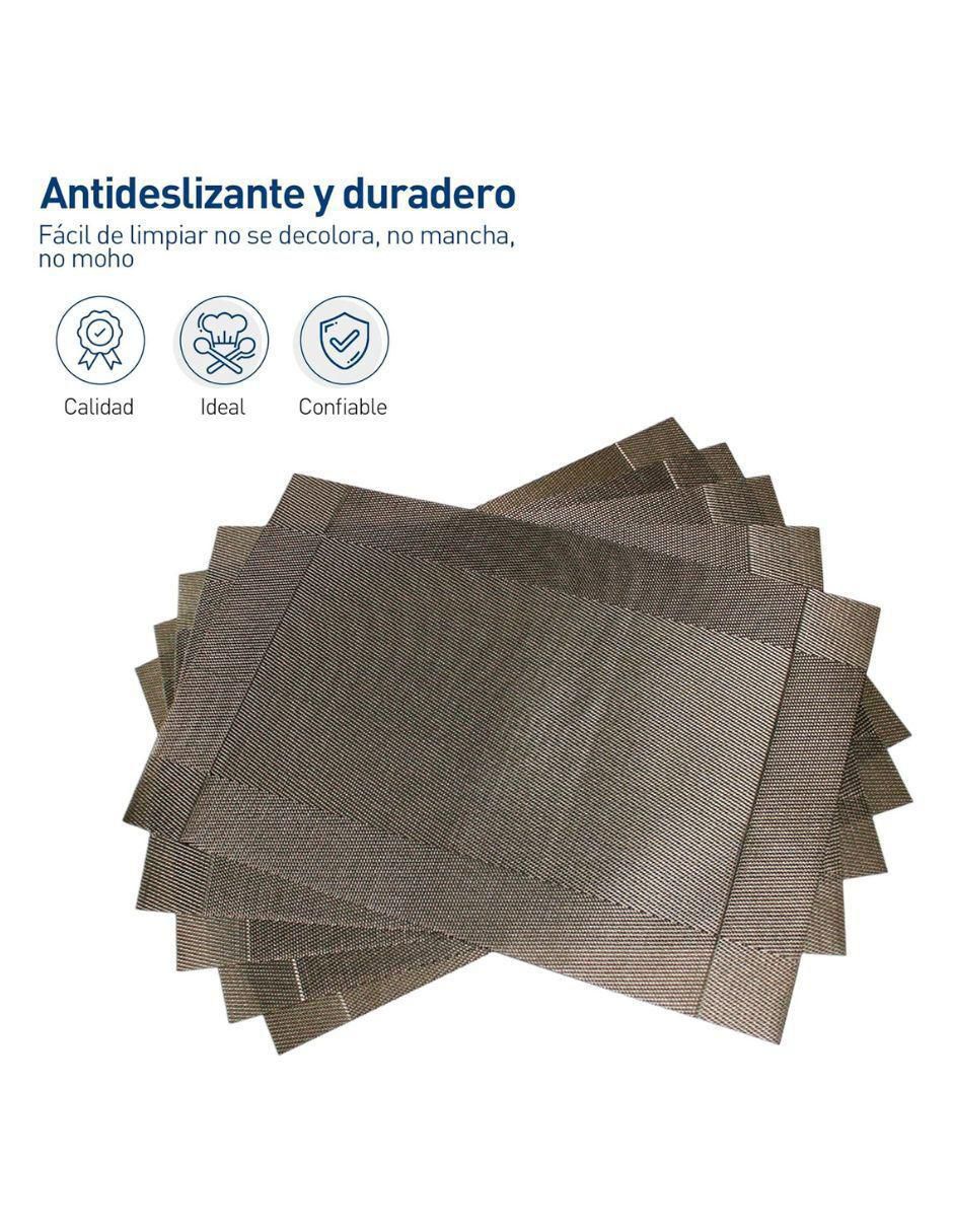 Set mantel individual rectangular de ratán pvc 3