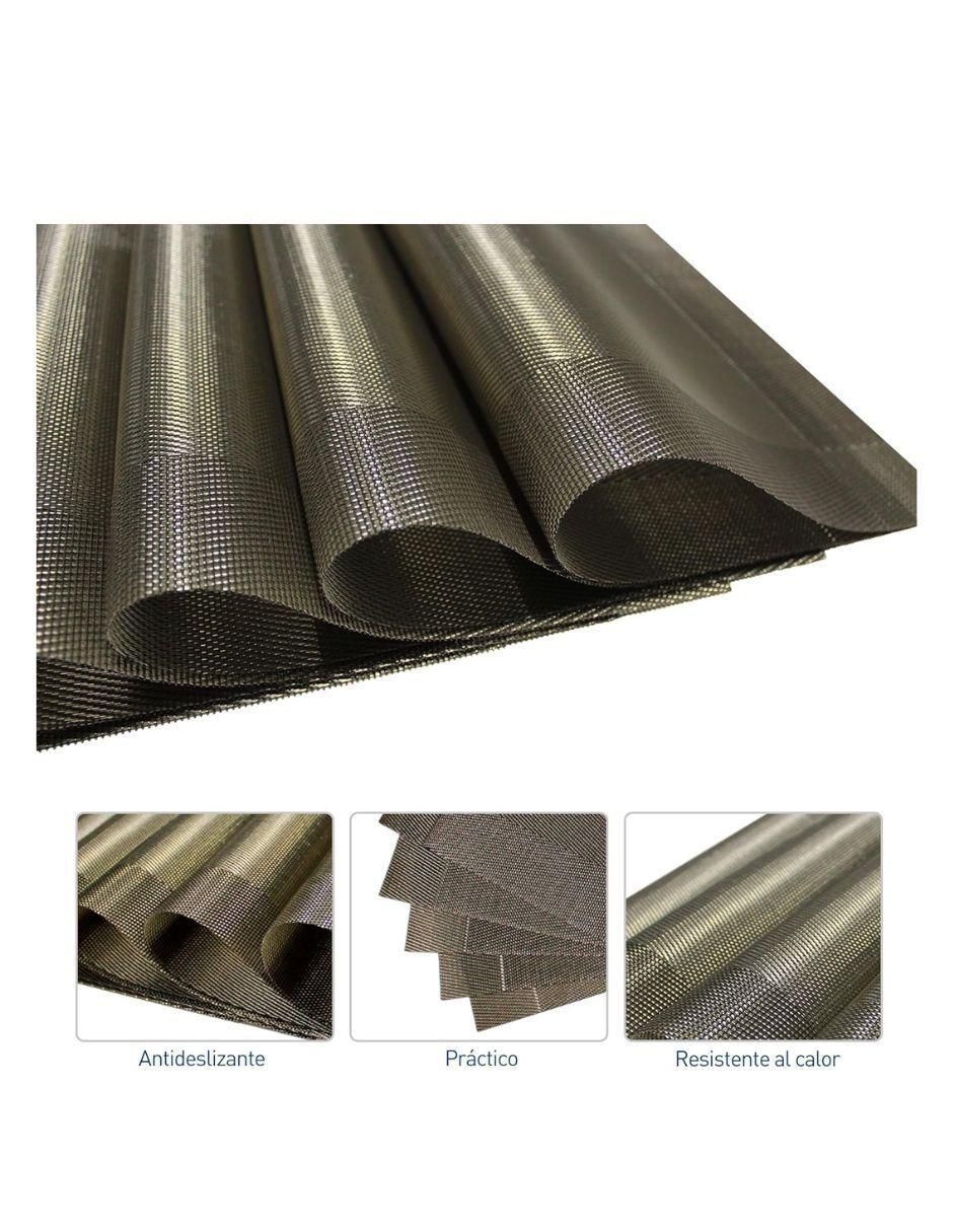 Set mantel individual rectangular de ratán pvc 4