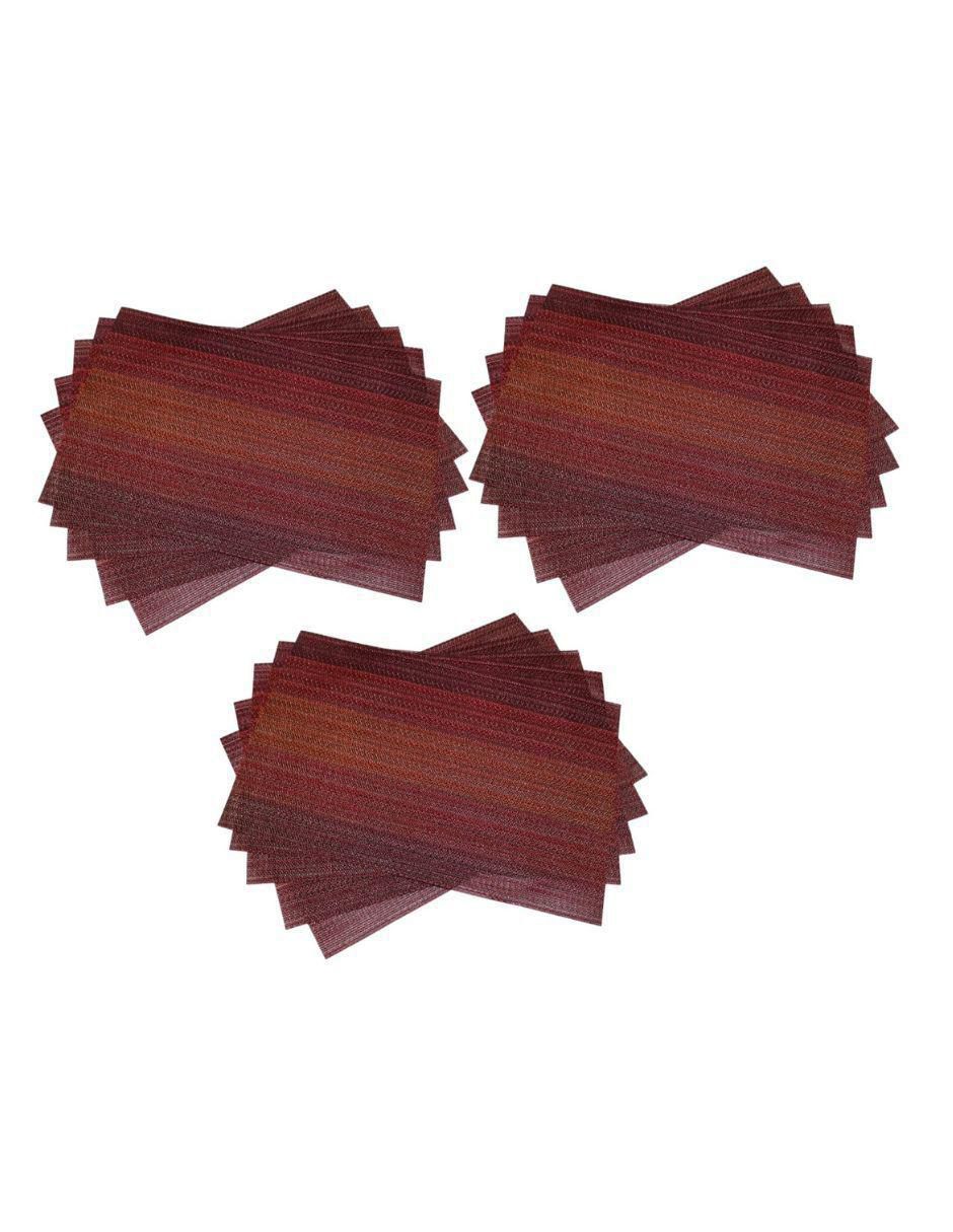 Set mantel individual rectangular de ratán pvc 1