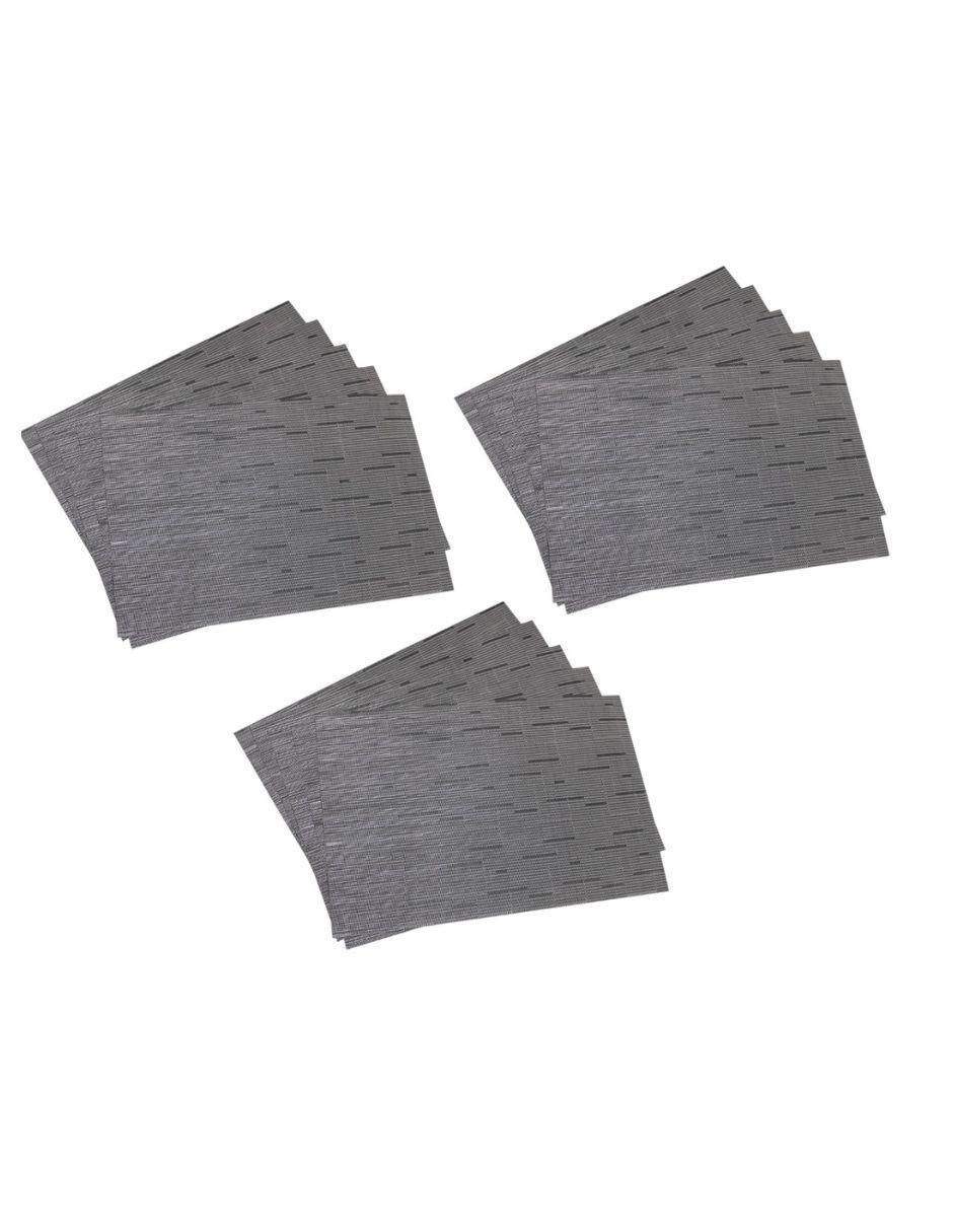 Set mantel individual rectangular de ratán pvc