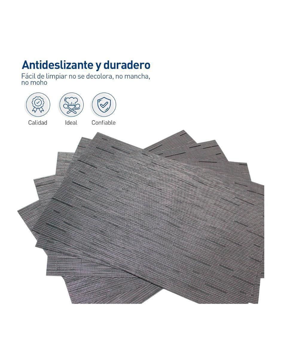 Set mantel individual rectangular de ratán pvc 3