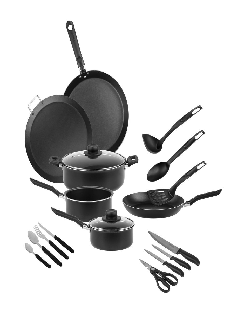 Batería de cocina Classic de aluminio antiadherente convencional 32 piezas 2