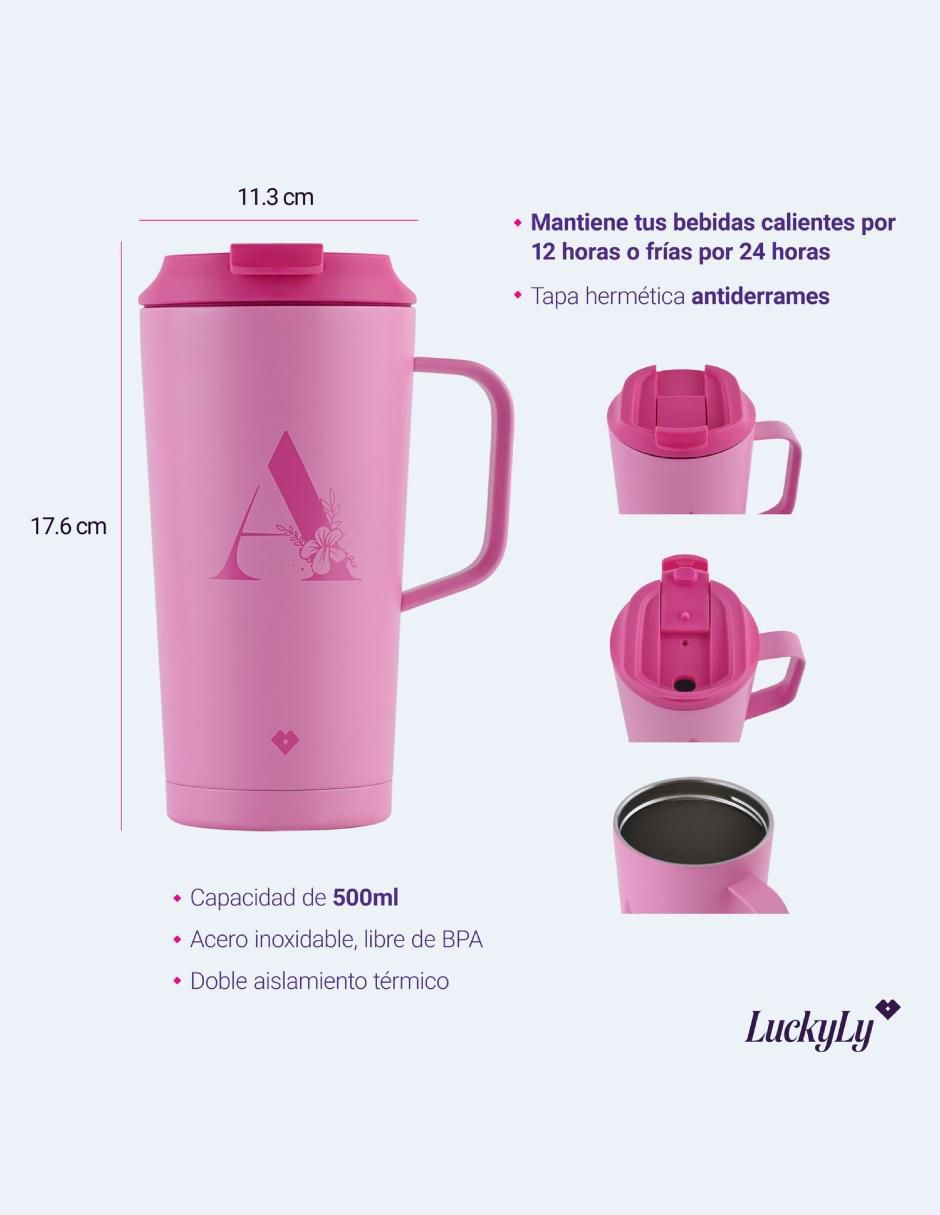 Termo de acero inoxidable con tapa rosca 500 ml