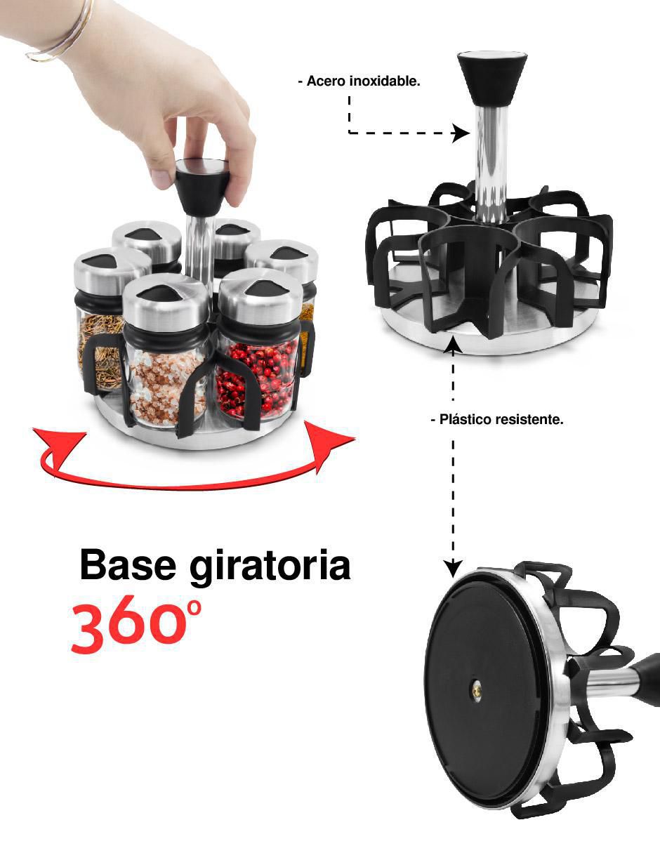 Set de especieros giratorio 6