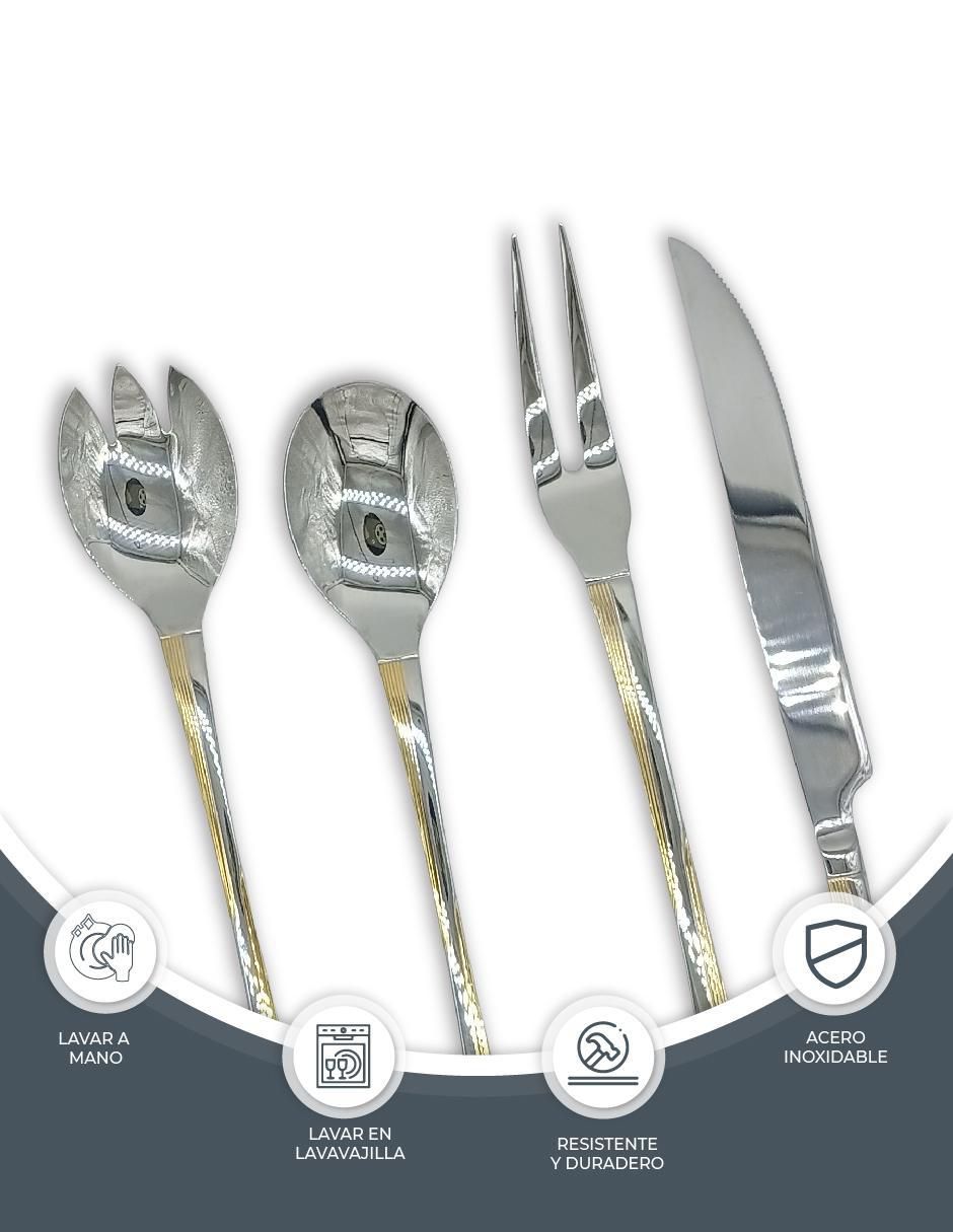 Set cubiertos de acero inoxidable 86 piezas 3