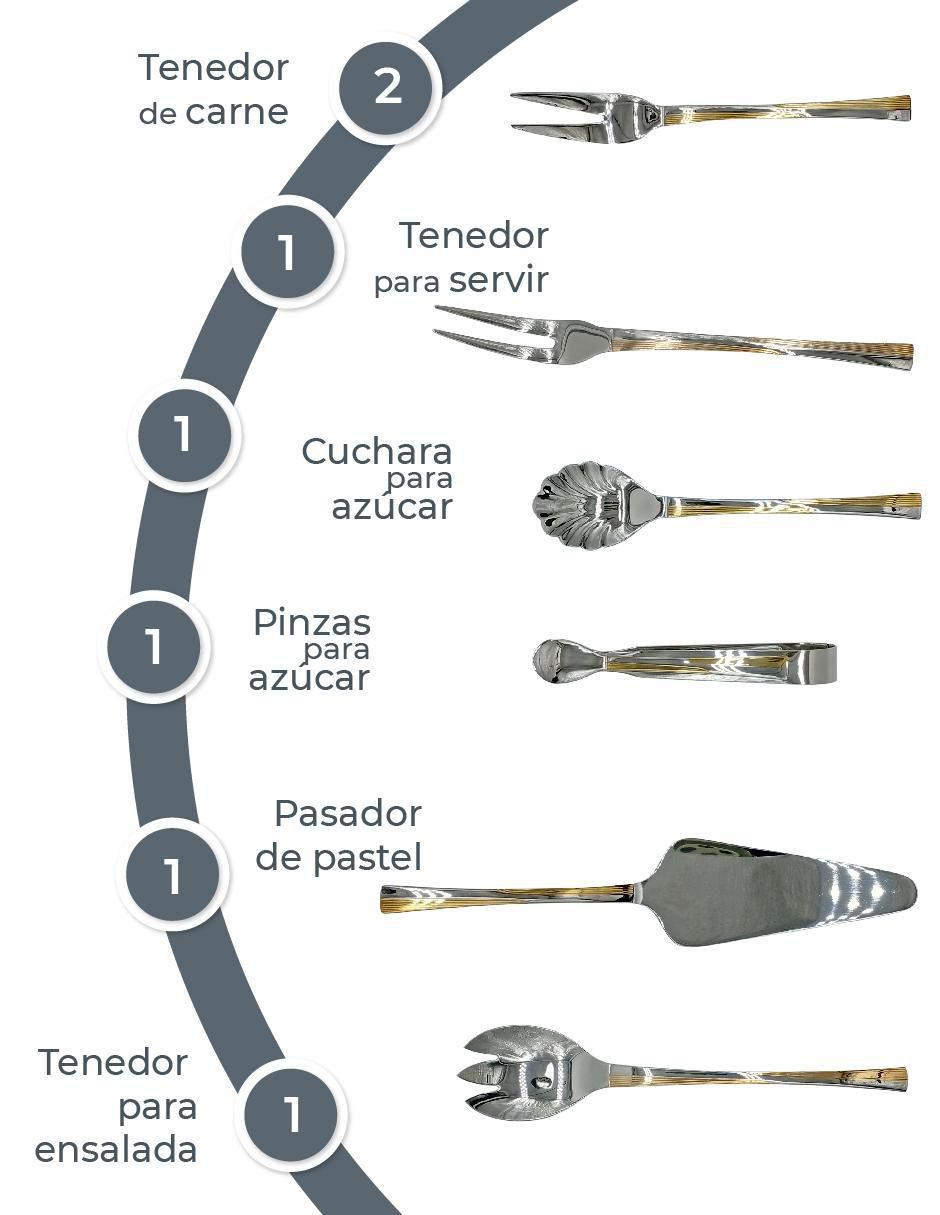 Set cubiertos de acero inoxidable 86 piezas 6