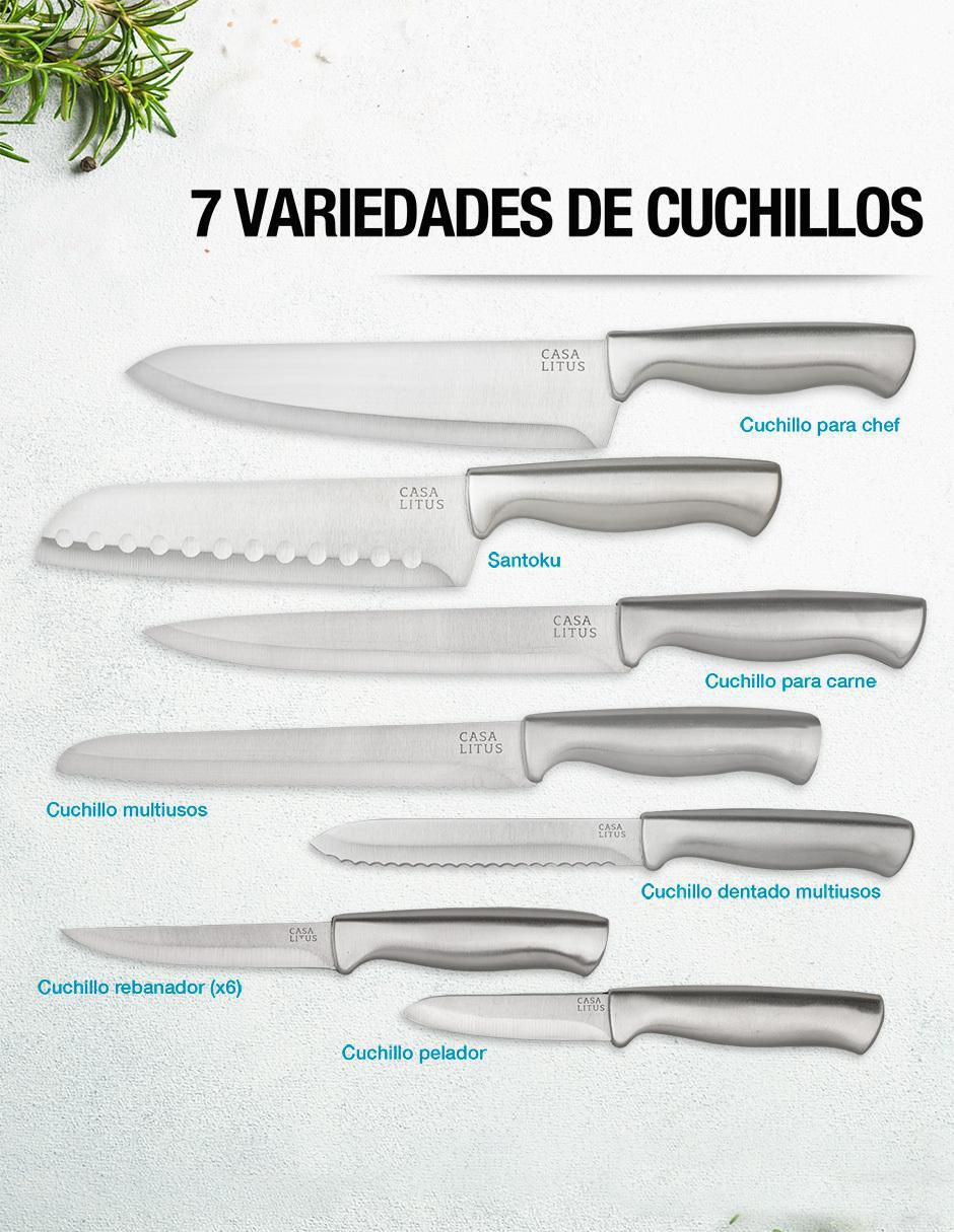 Set de cuchillos utilitario  15 piezas 3