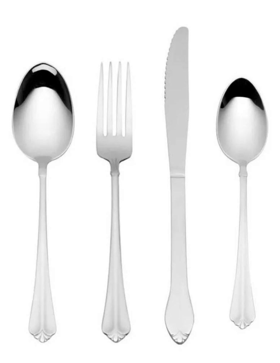 Set cubiertos Odessa de acero inoxidable 24 piezas 12