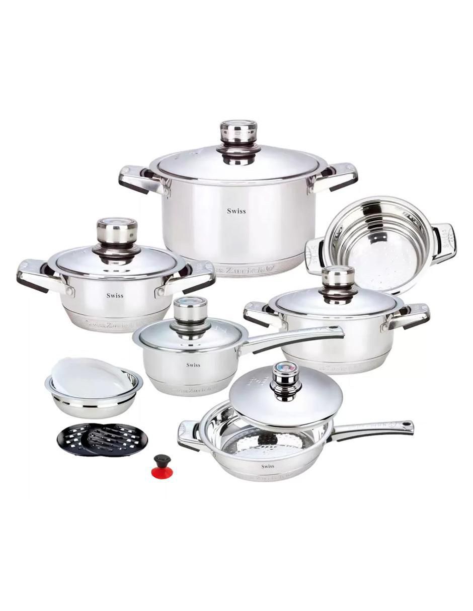 Batería de cocina Z-Line de acero inoxidable 16 piezas