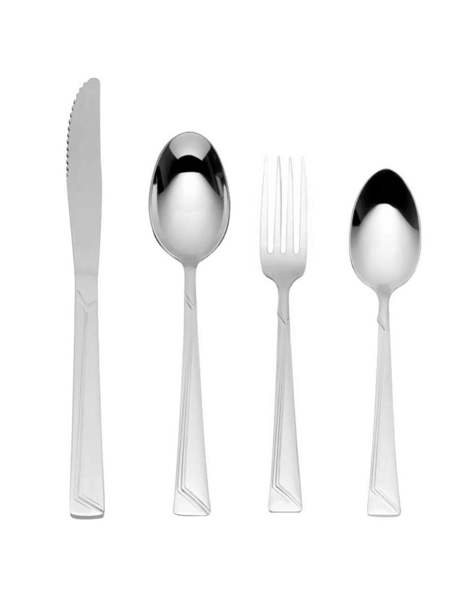 Set cubiertos Sofía de acero inoxidable 24 piezas 6