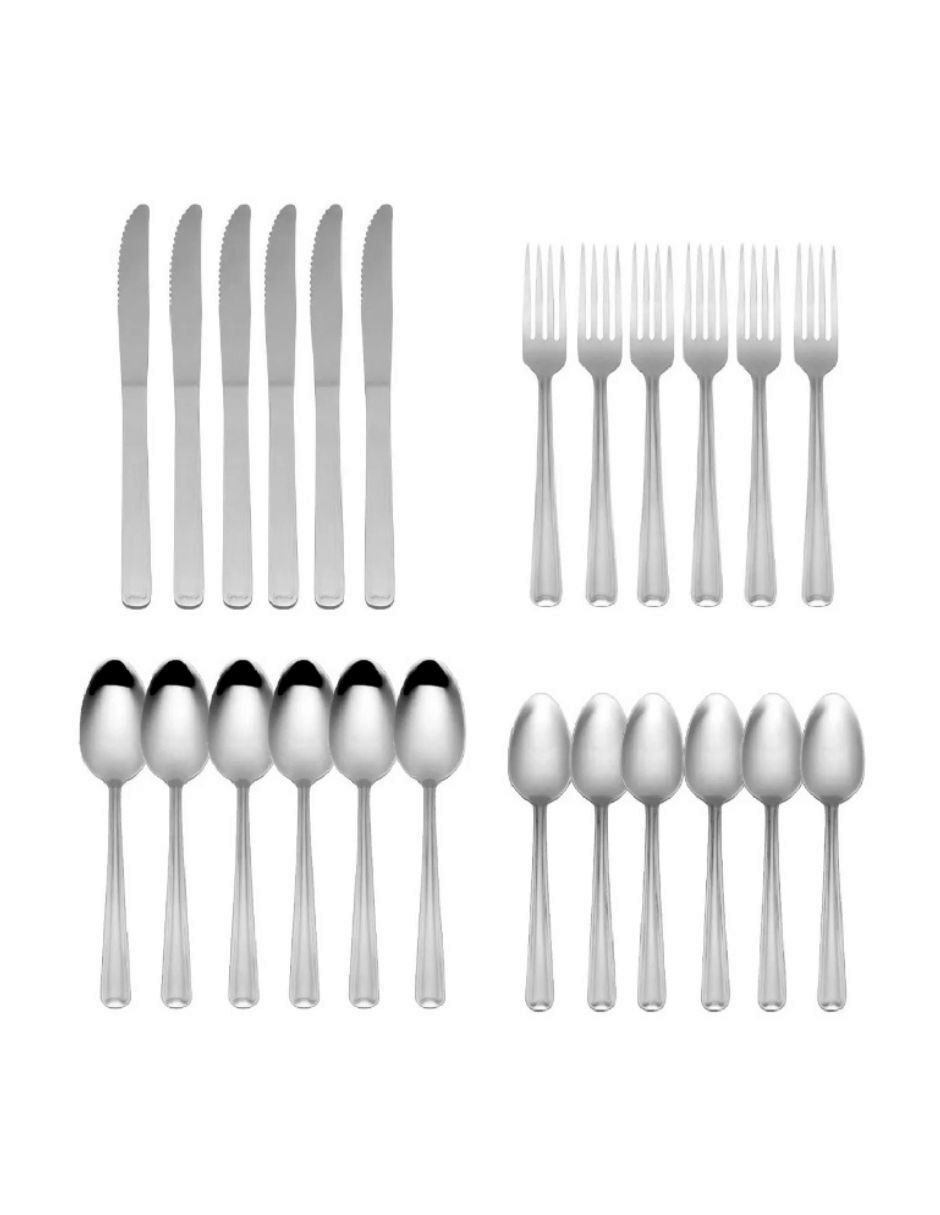 Set cubiertos Aries de acero inoxidable 24 piezas