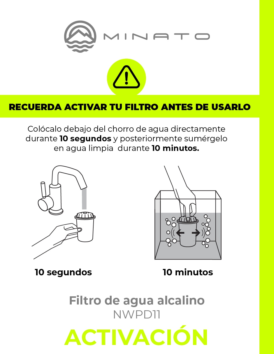 Repuesto filtro agua carbón activado granular NWPD11 4