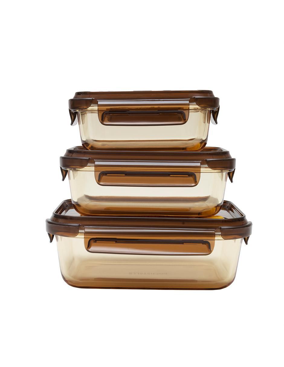 Set contenedores Kitchenware Universal de vidrio 3 piezas