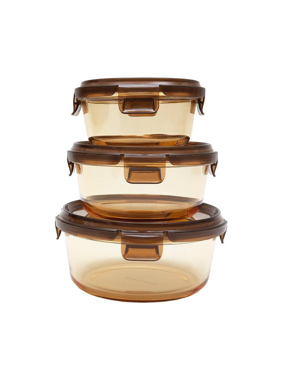 Set contenedores Kitchenware Universal de vidrio 3 piezas Set contenedores Kitchenware Universal de vidrio 3 piezas