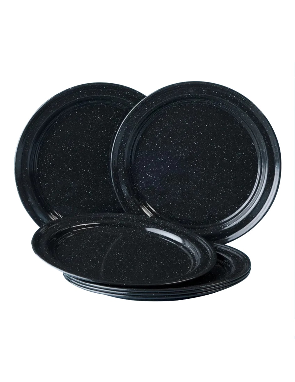 Plato trinche Peltre de Mesa de acero vitrificado 2