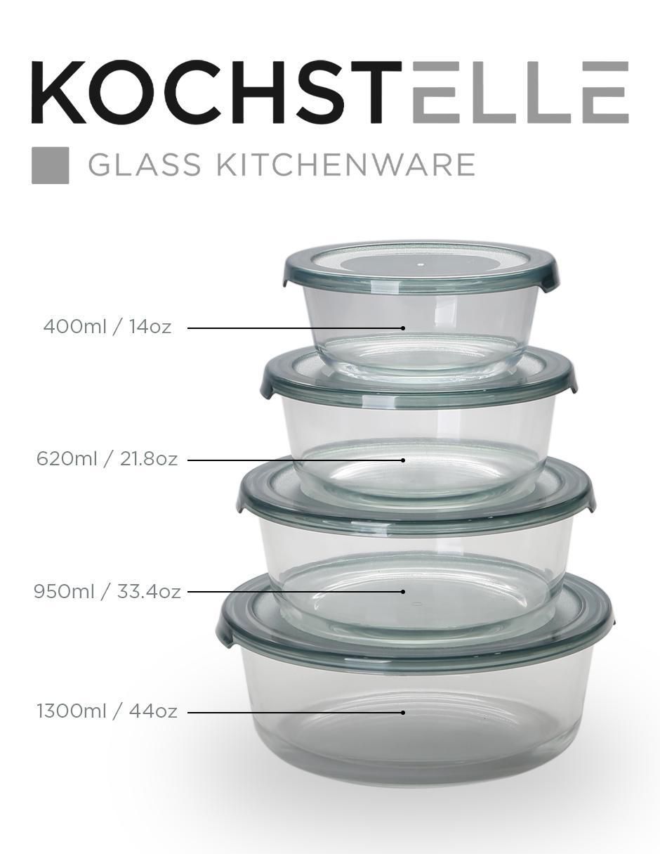 Set contenedores Kitchenware Universal de vidrio 4 piezas 4
