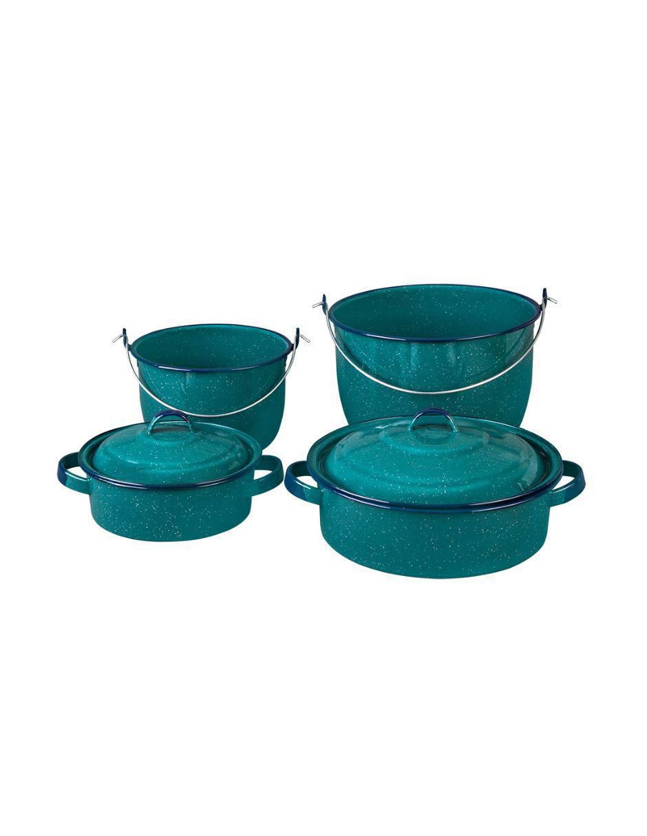 Batería de cocina Superior de acero vitrificado antiadherente convencional 10 piezas 2