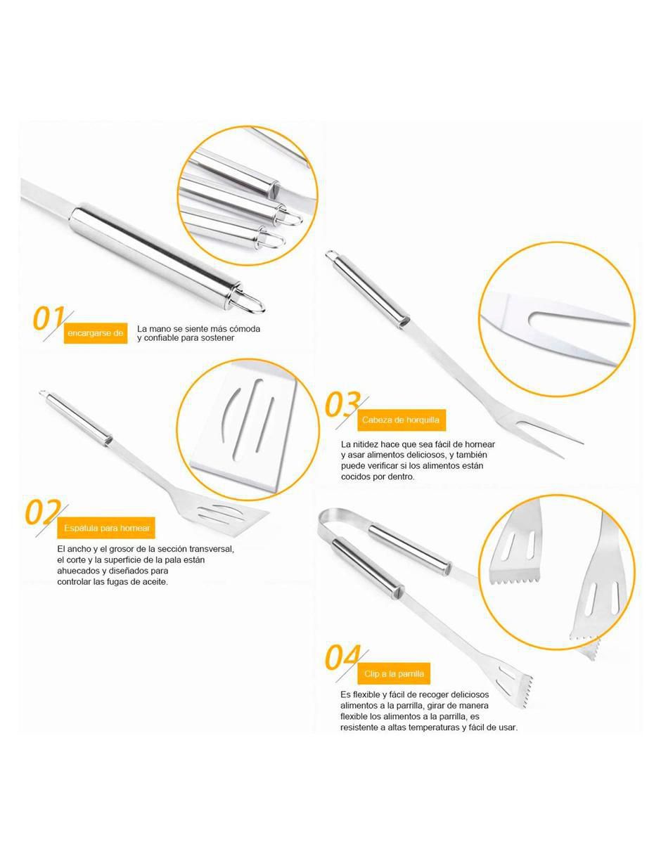 Set utensilios de acero inoxidable 4
