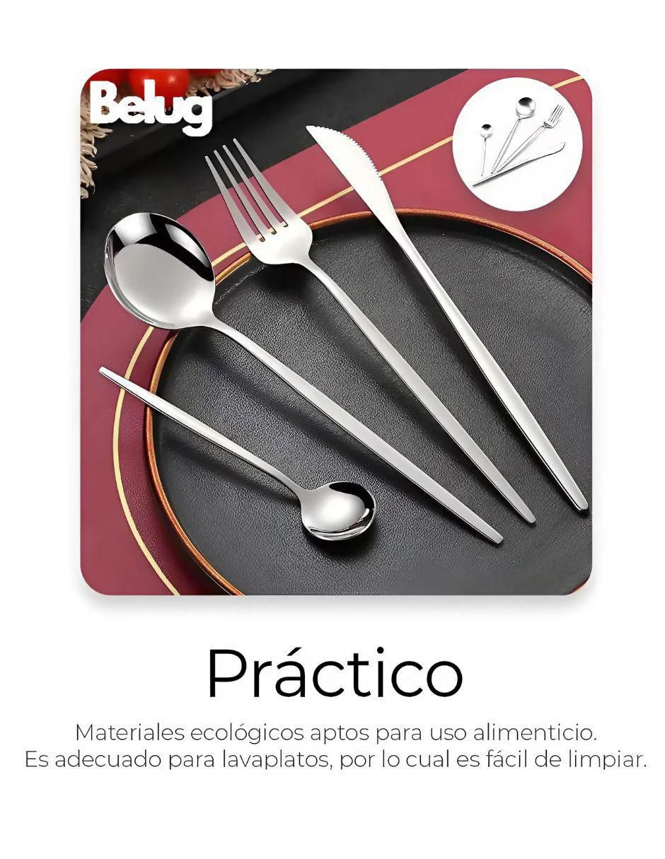 Set cubiertos de acero inoxidable 24 piezas 4