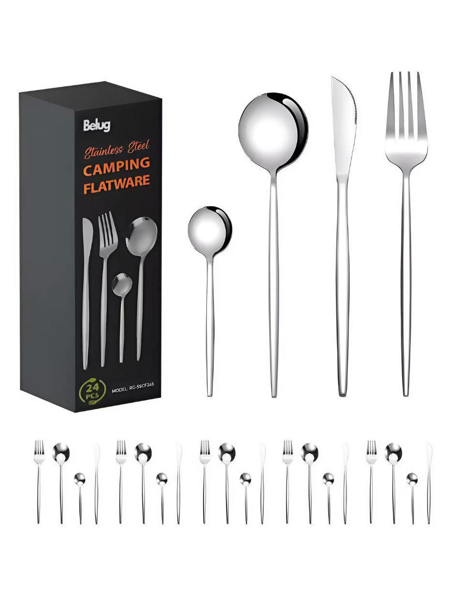Set cubiertos de acero inoxidable 24 piezas 5