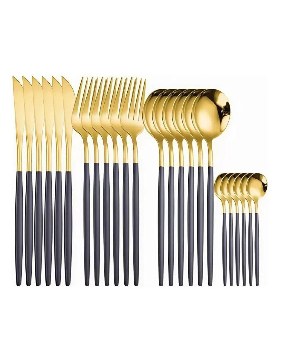 Set cubiertos de acero inoxidable 24 piezas