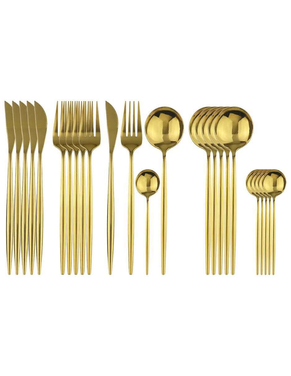 Set cubiertos de acero inoxidable 24 piezas piezas