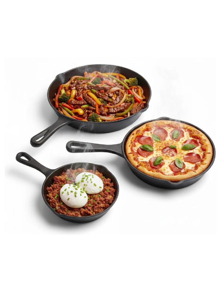 Batería de cocina Belug de hierro 3 piezas 4