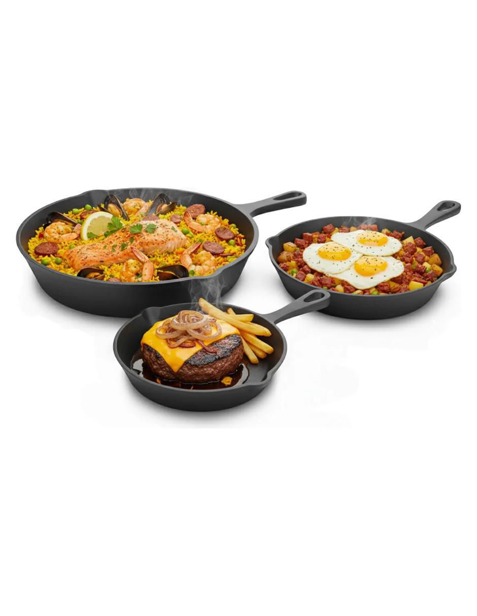 Batería de cocina Belug de hierro 3 piezas 5