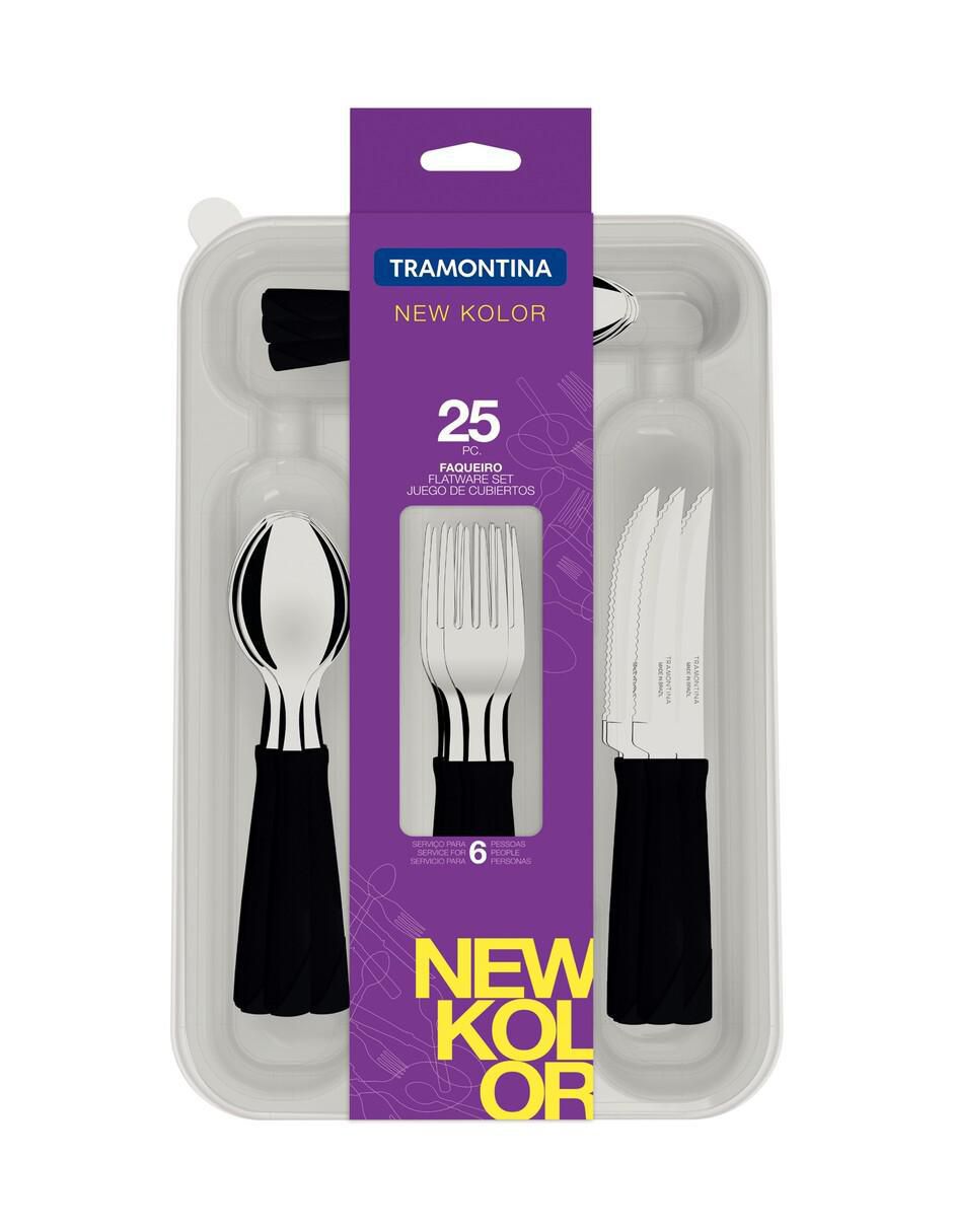 Set cubiertos New Kolor de acero inoxidable 25 piezas 2