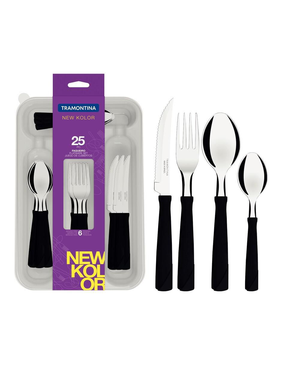 Set cubiertos New Kolor de acero inoxidable 25 piezas 4