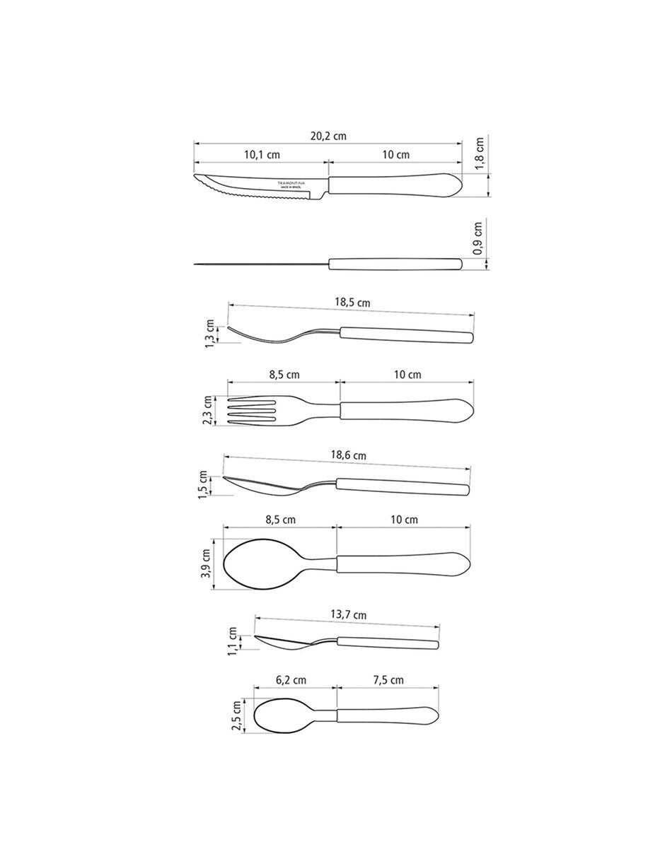 Set cubiertos Leme de acero inoxidable 25 piezas 4