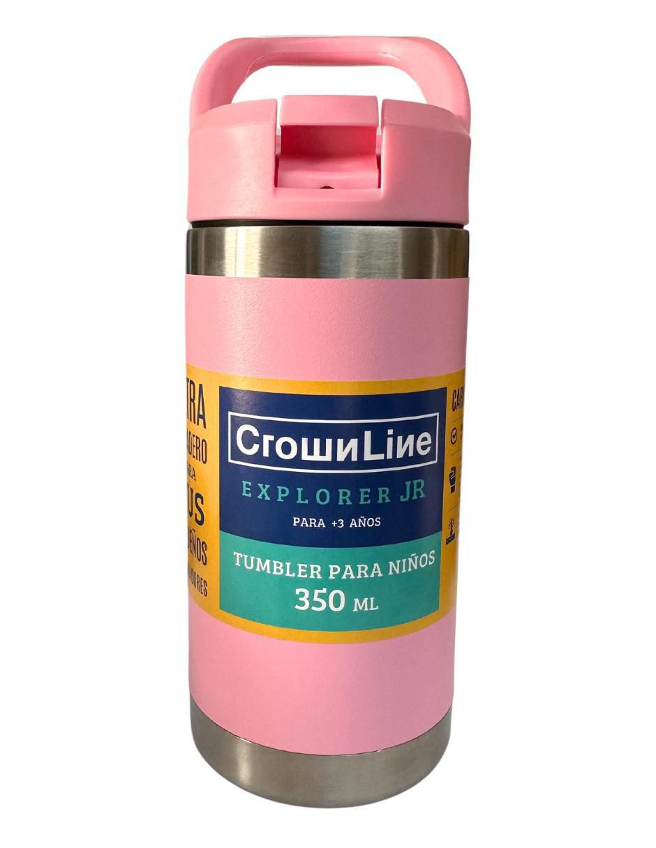 Termo doble pared 1 pieza "piezas" ms hometech "de" acero inoxidable crownline "con tapa" doble rosca 350 ml