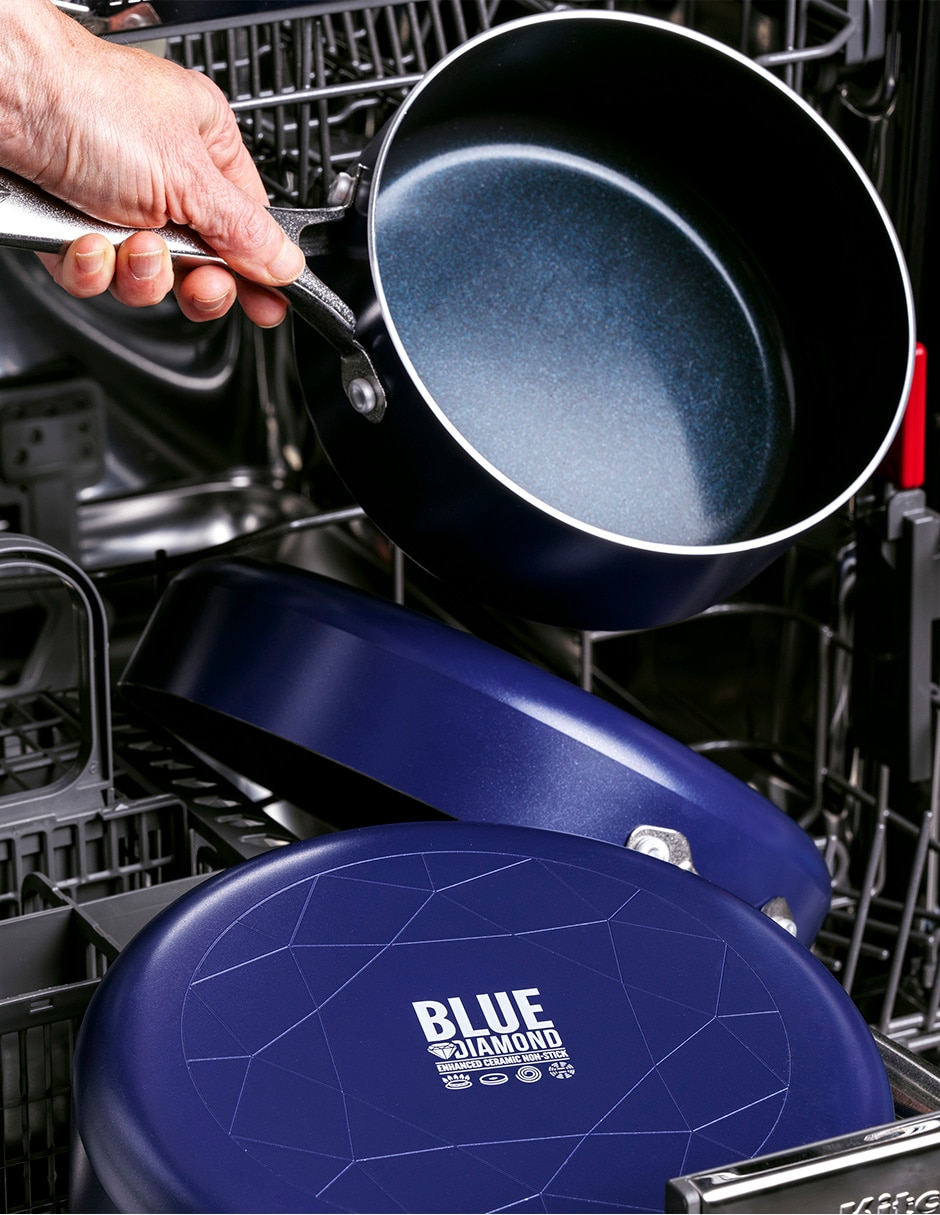 Batería de cocina de aluminio anodizado antiadherente cerámica 10 piezas 5