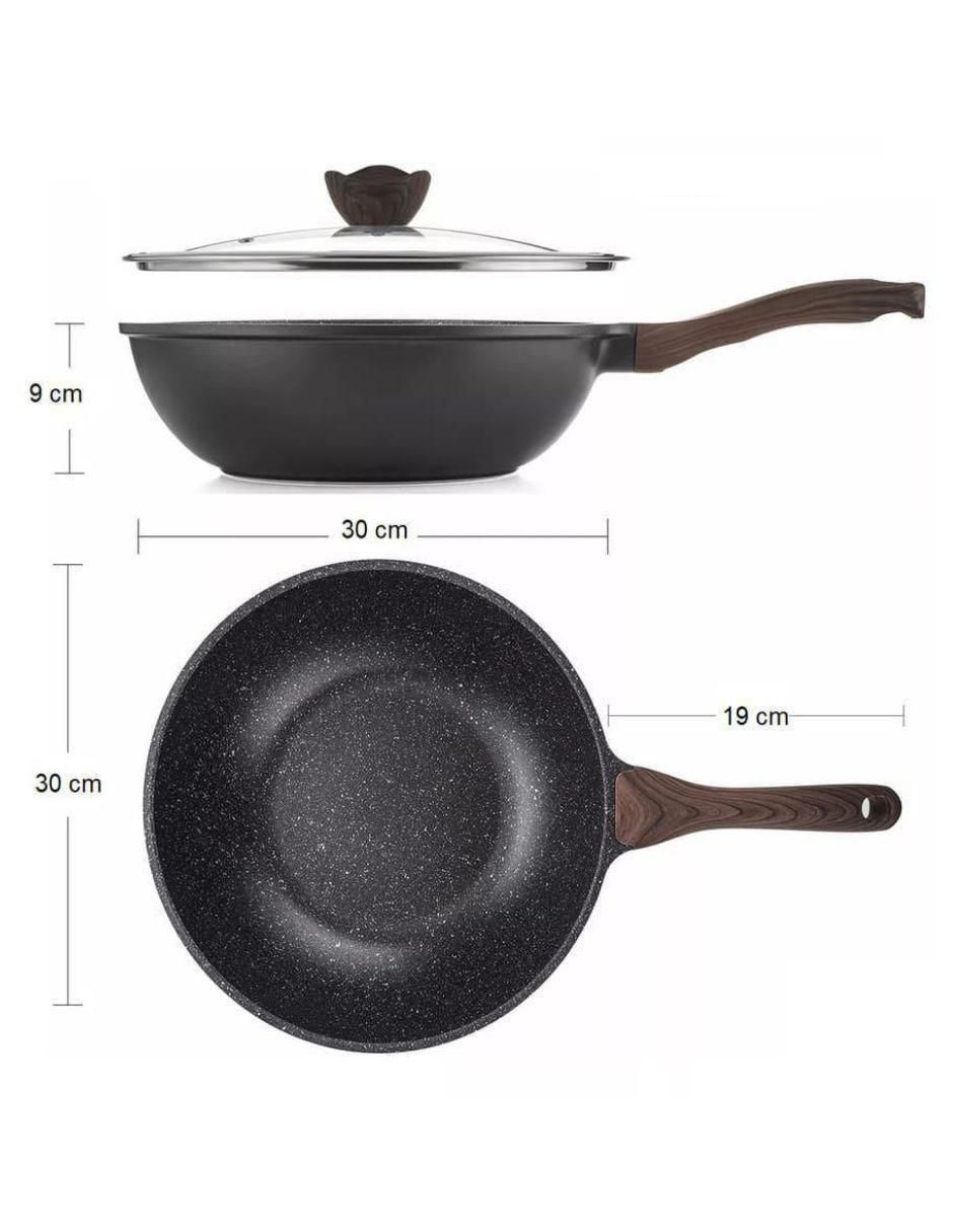 Sartén con tapa de acero inoxidable 3 piezas 5