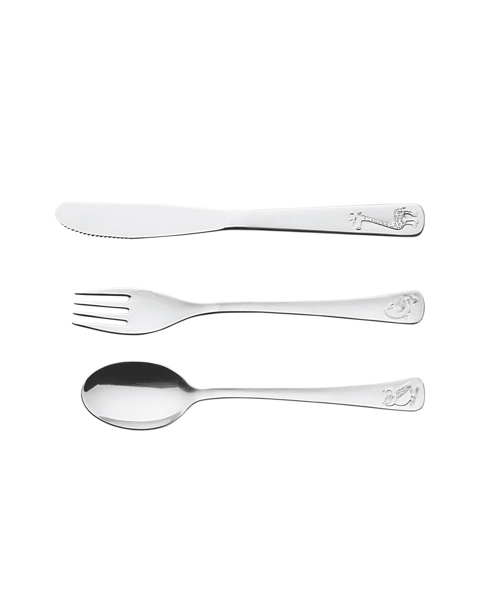 Set cubiertos Baby Friends de acero inoxidable 3 piezas