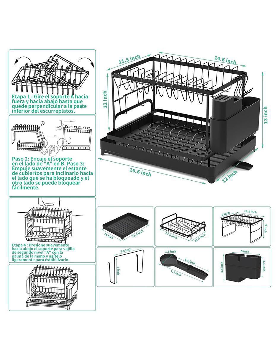 Escurridor de trastes de acero inoxidable 8