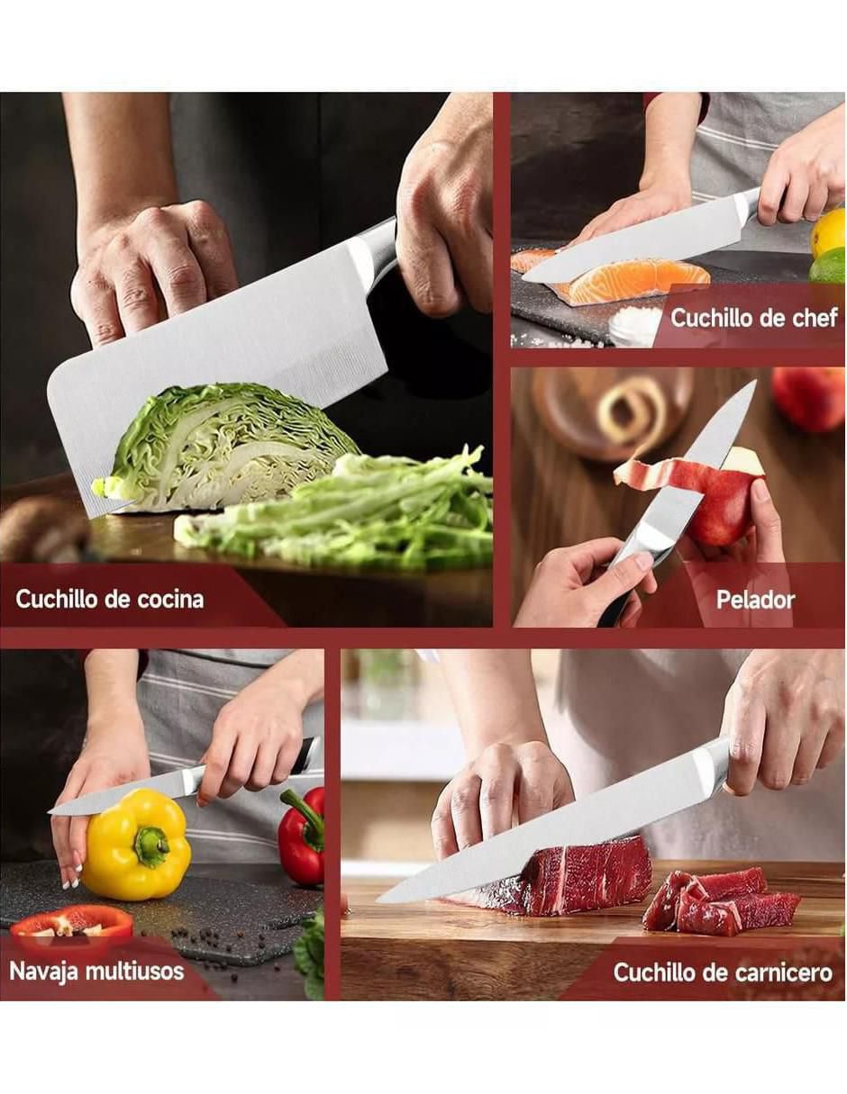 Set de cuchillos para chef 8 piezas 5