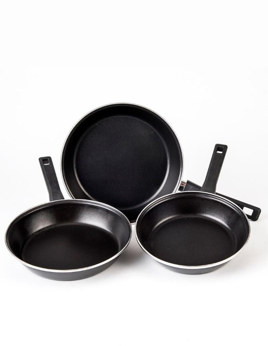 Set de sartenes Barcelona de acero vitrificado 3 piezas 2