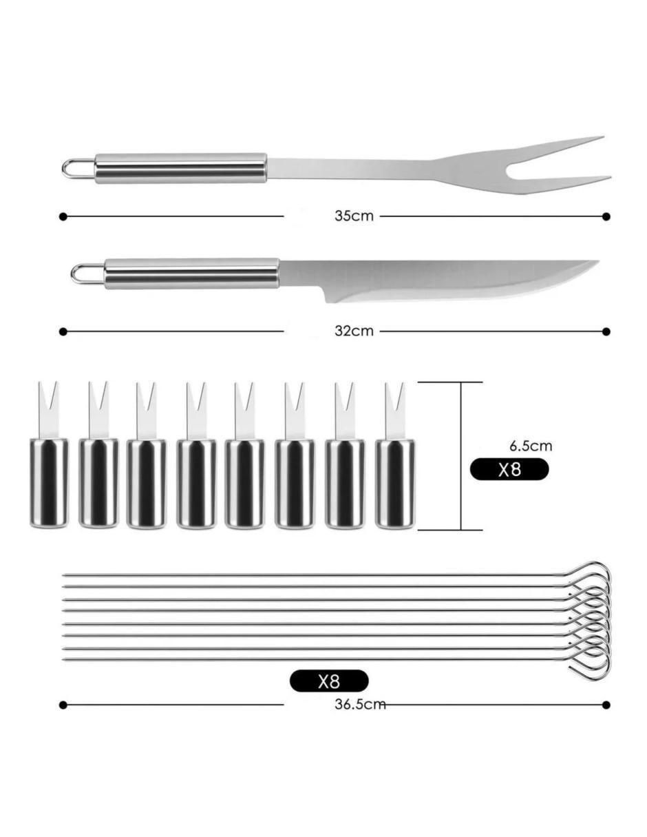 Set utensilios de acero inoxidable 2