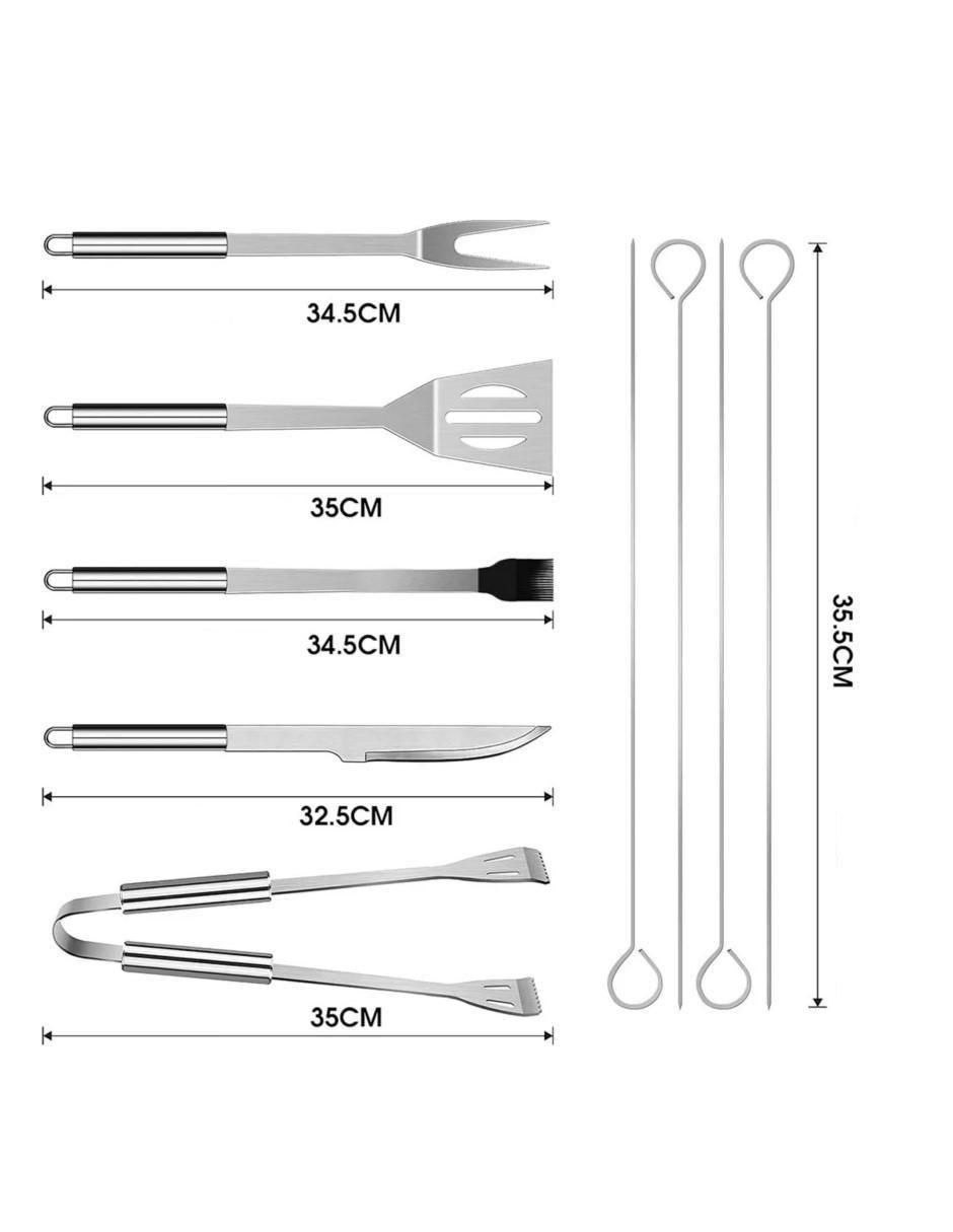 Set utensilios de acero inoxidable 2