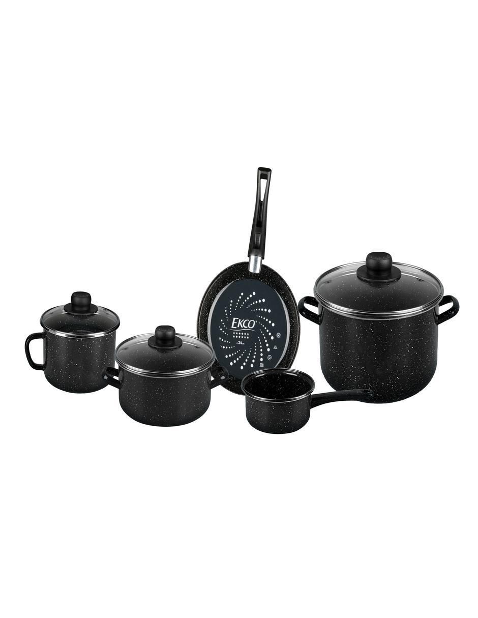 Batería de cocina Peltre Chic de peltre pesado 8 piezas Batería de cocina Peltre Chic de peltre pesado 8 piezas