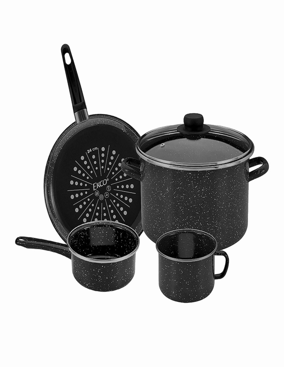 Batería de cocina Peltre Chic de peltre pesado 8 piezas 2