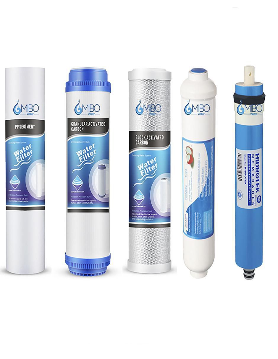 Set repuesto filtro agua ósmosis inversa 50GPD Set repuesto filtro agua ósmosis inversa 50GPD