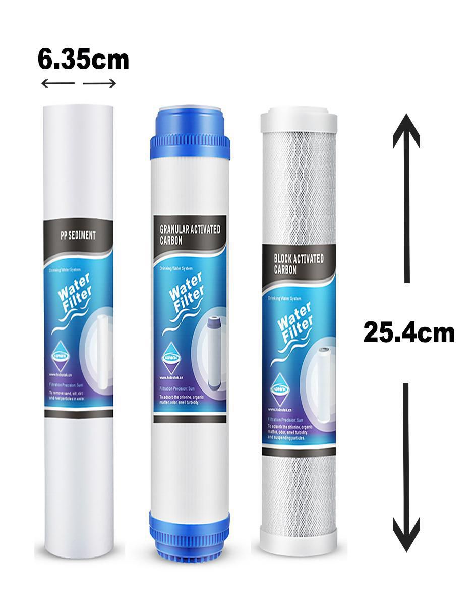 Set repuesto filtro agua ósmosis inversa 50GPD 3