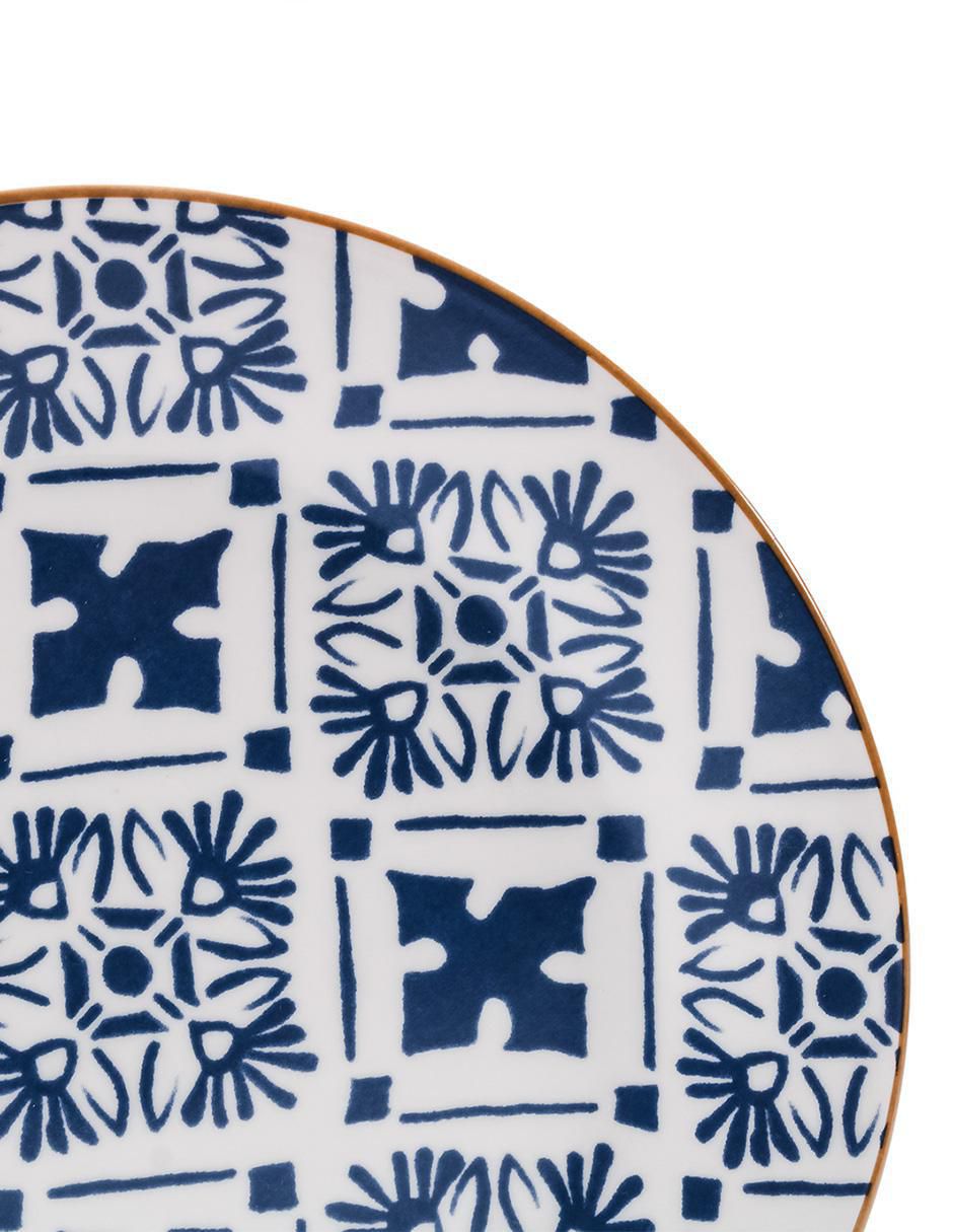 Vajilla cerrada tribalblue de porcelana para 4 personas 4