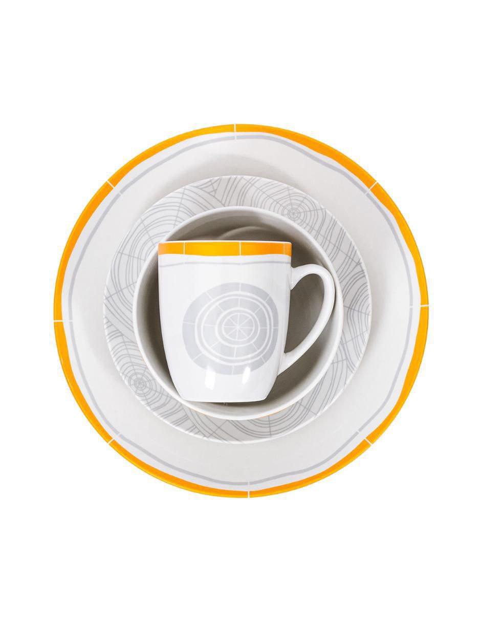 Vajilla cerrada graywood de porcelana para 4 personas 2