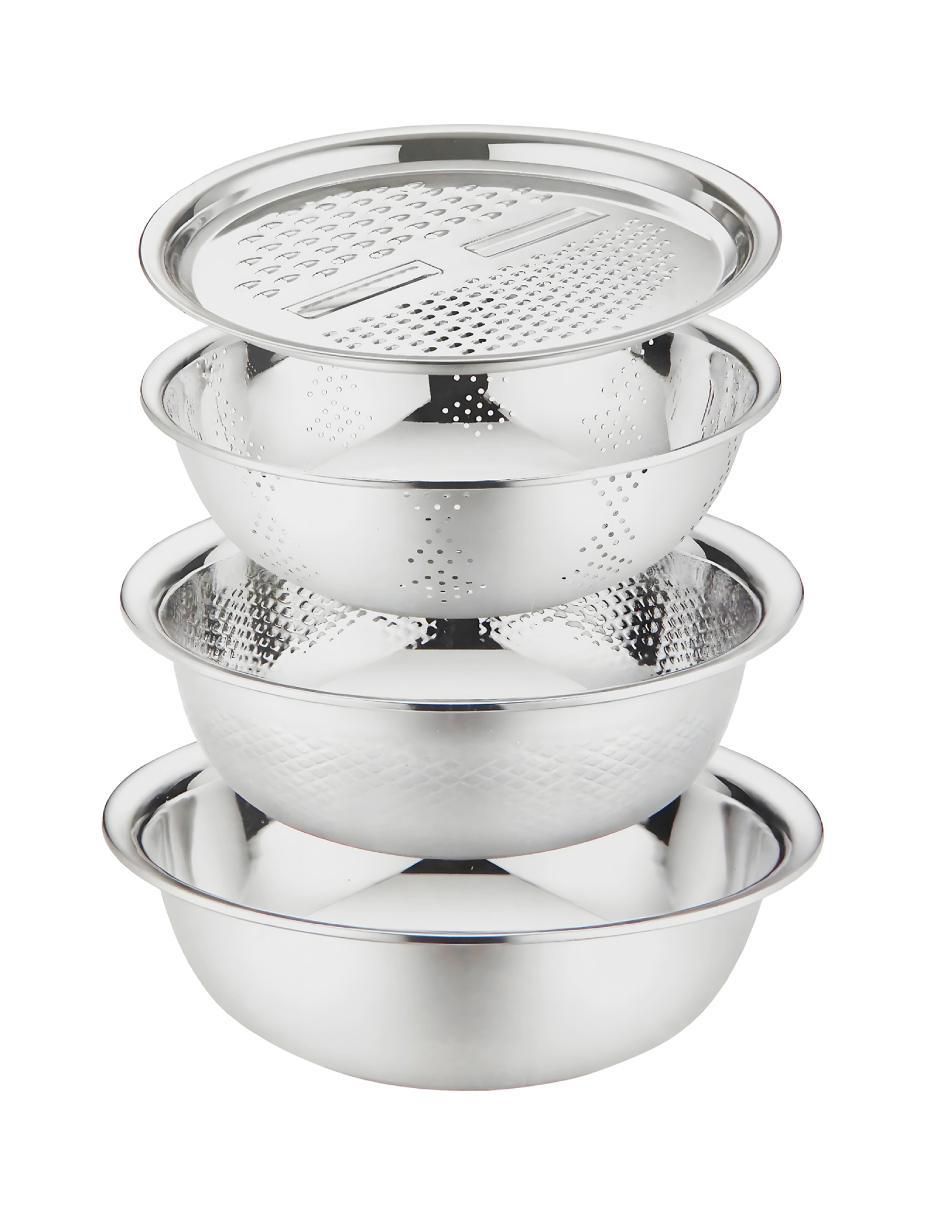 Set ensaladera de acero inoxidable