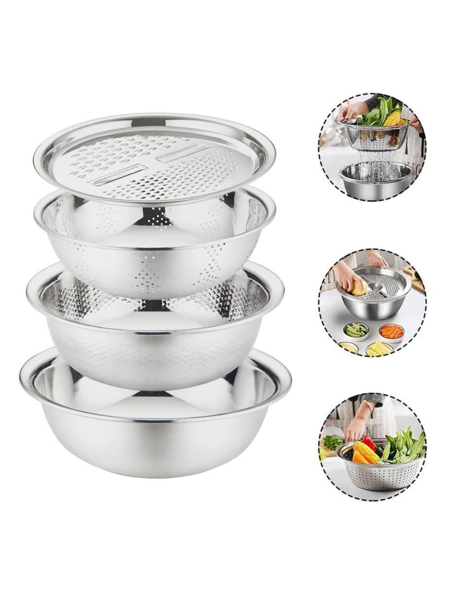 Set ensaladera de acero inoxidable 3